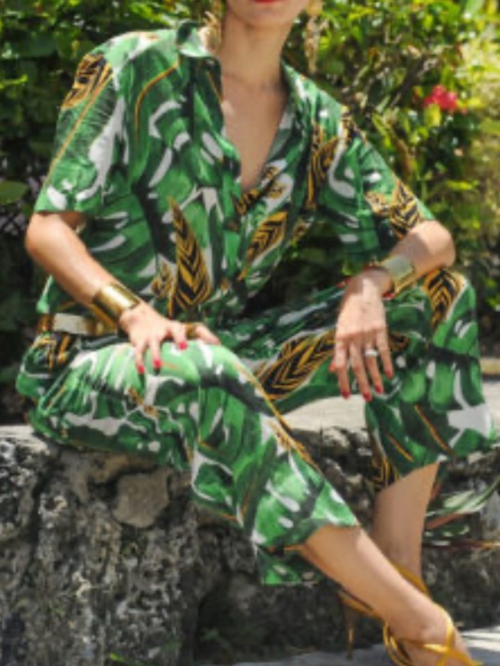 Farm Rio Amazonia Forest Utility Jumpsuit Size XS